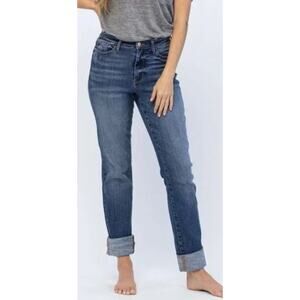 Judy Blue Boyfriend Fit Jeans High Rise Straight Jeans 11 30